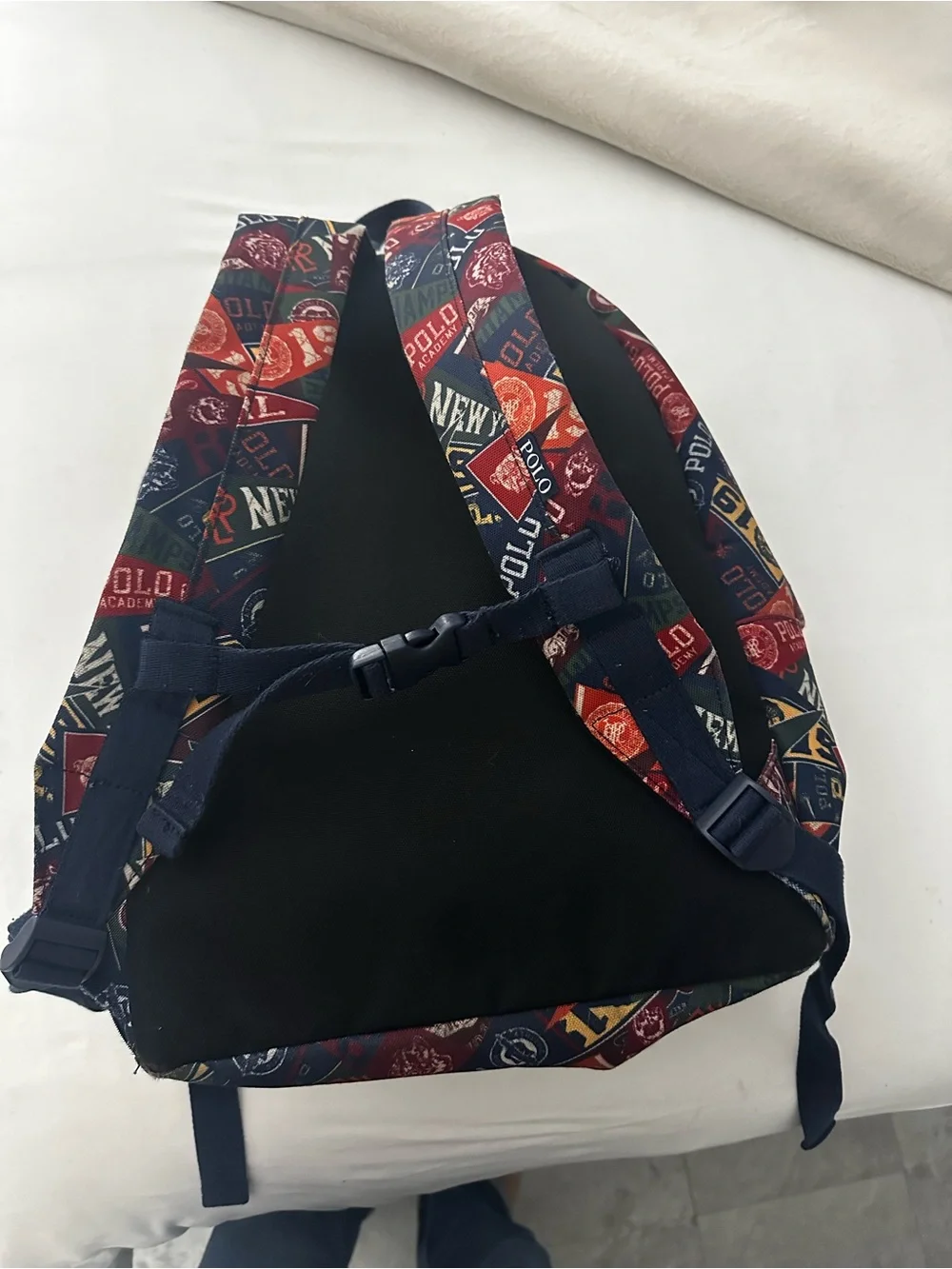 Polo by Ralph Lauren Navy Multicolor Pennant-Print Backpack